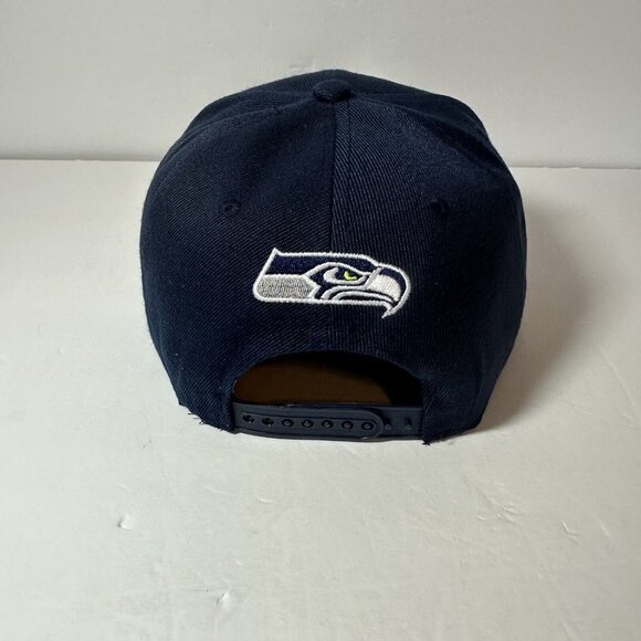New Era Seattle Seahawks NFL 9FIFTY Embroidered Hat Flat Brim Snapback Cap NWT - Picture 4 of 7